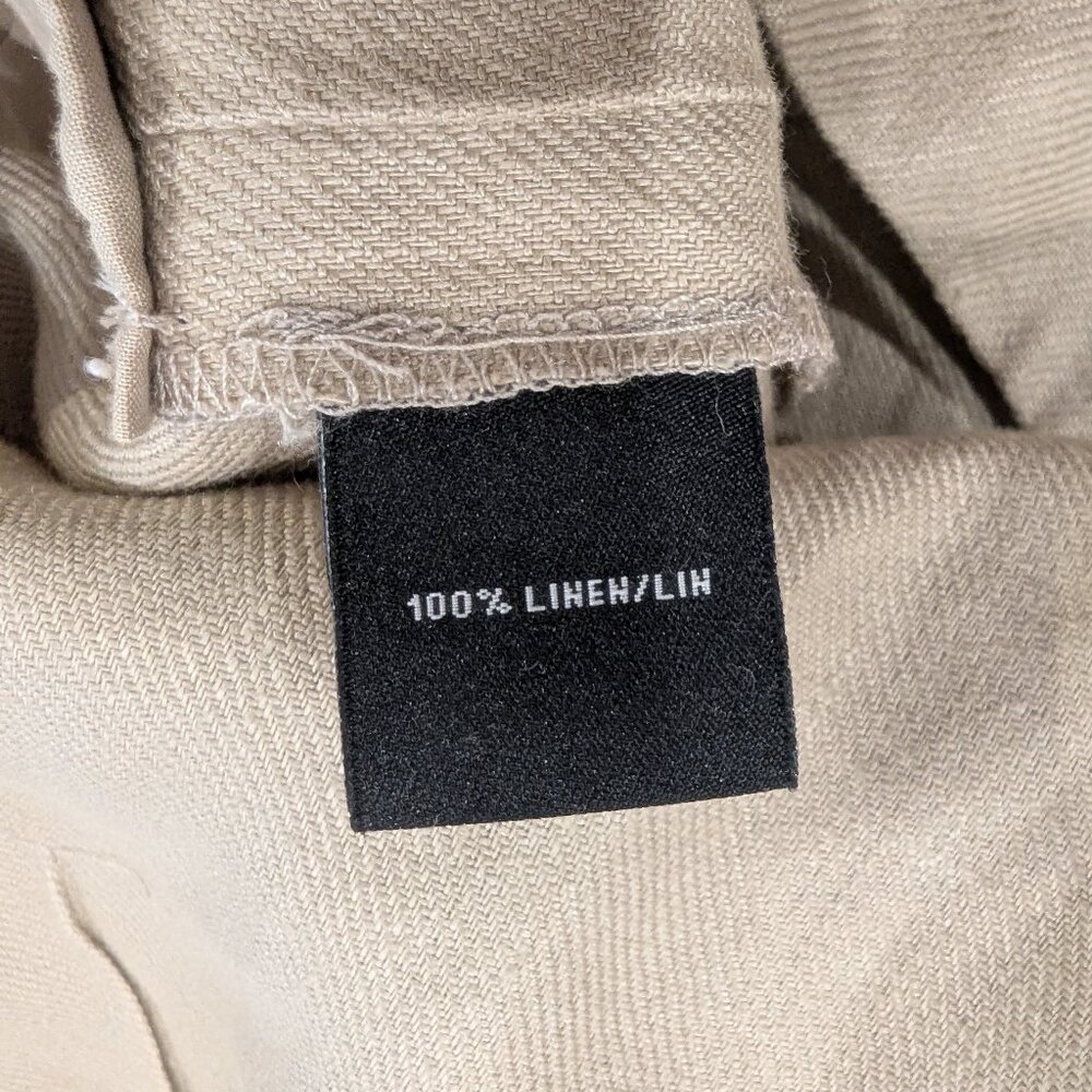 LAFAYETTE 148 100% Linen Wide Leg Pants 16 Tan Sand Women's - Picture 6 of 8
